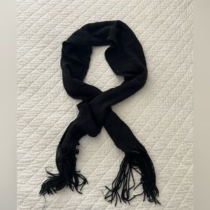 Gap Black Fringe Scarf